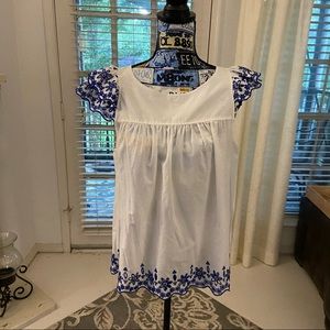 MADEWELL WHITE COBALT TSHIRT SZ 10